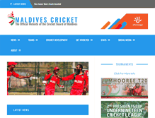 Tablet Screenshot of maldivescricket.org